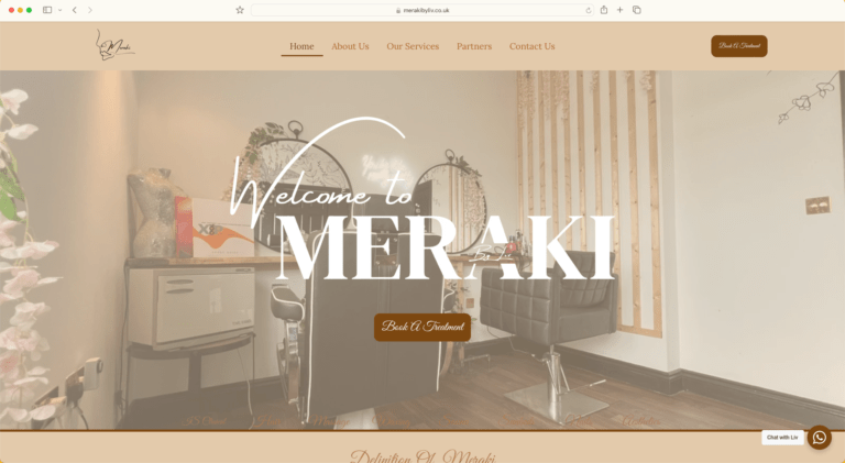 meraki by liv website