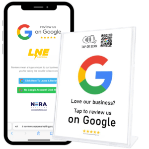 NFC tag google review card