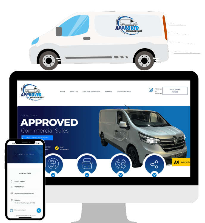 approved commercial sales website design for laptop and mobile