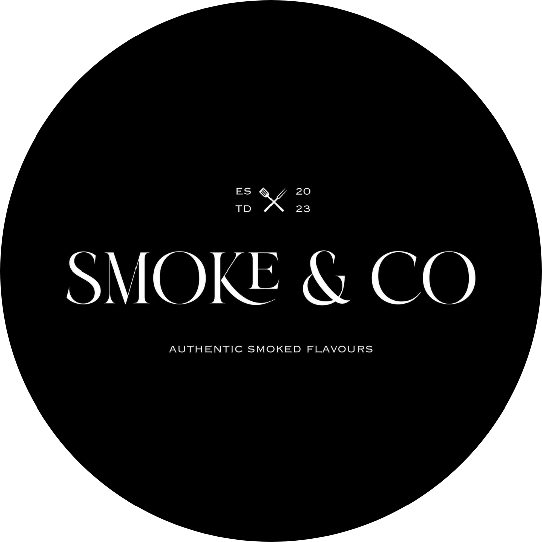 Minimalist black and white logo design for Smoke & Co, a contemporary and professional branding concept.