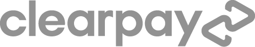 Clearpay logo in grey, representing an online payment solution for automotive businesses