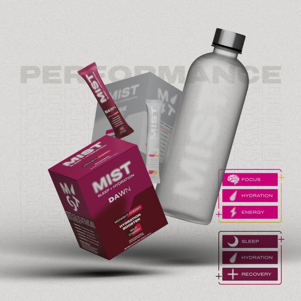 Mist rise and dawn formula for a supplement brand