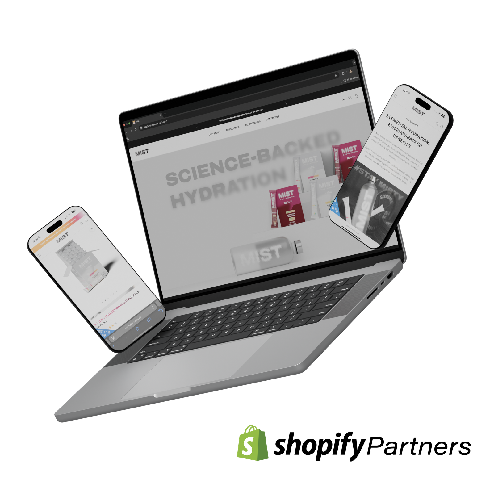 Nera marketing are shopify partners and created the mist hydration website