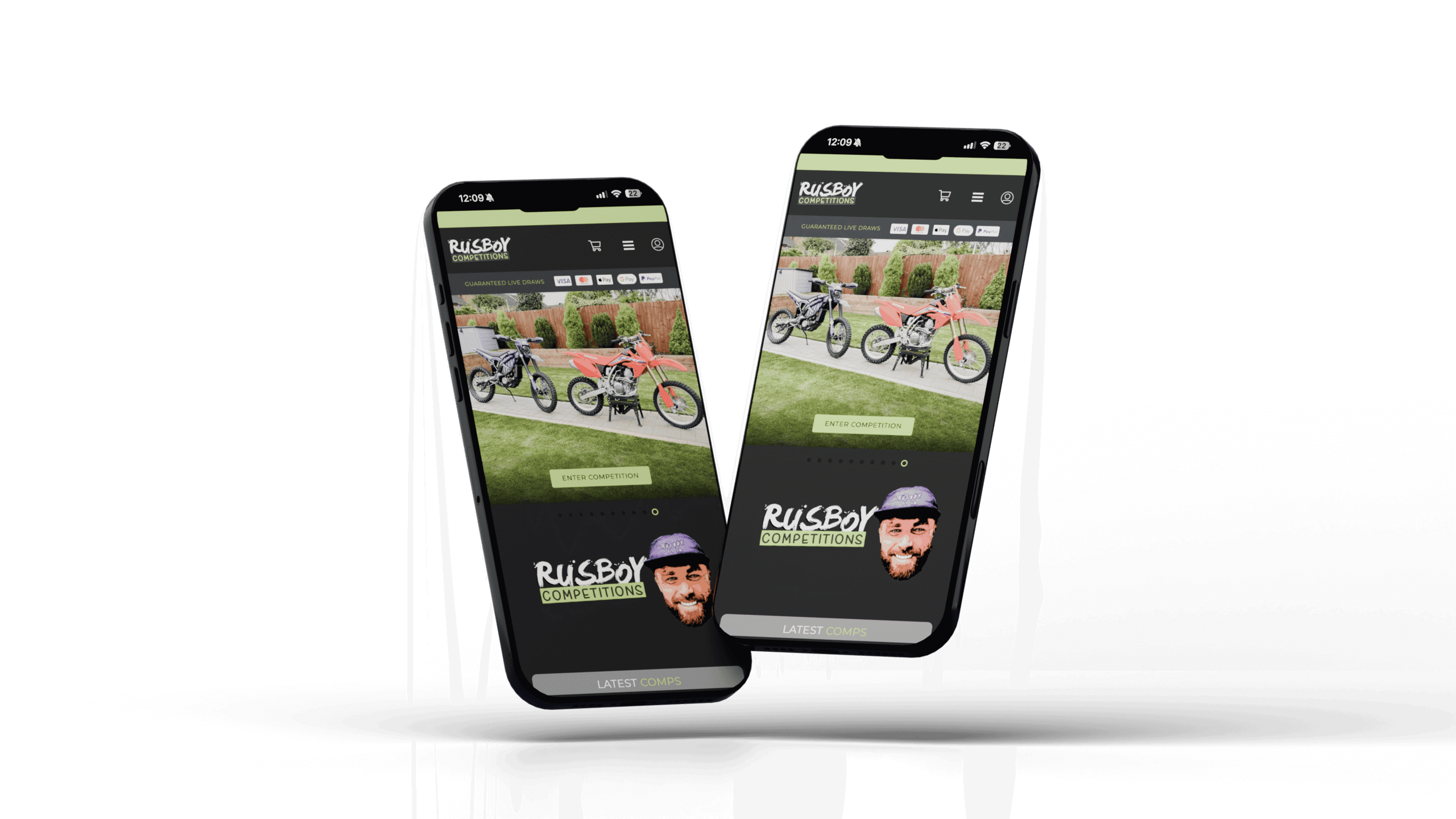 Mobile app for competition websites