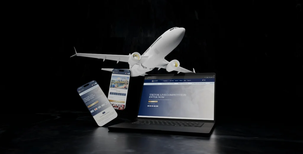 LR Luxe Competitions website built by Nera Marketing, generating £30,000 in first month