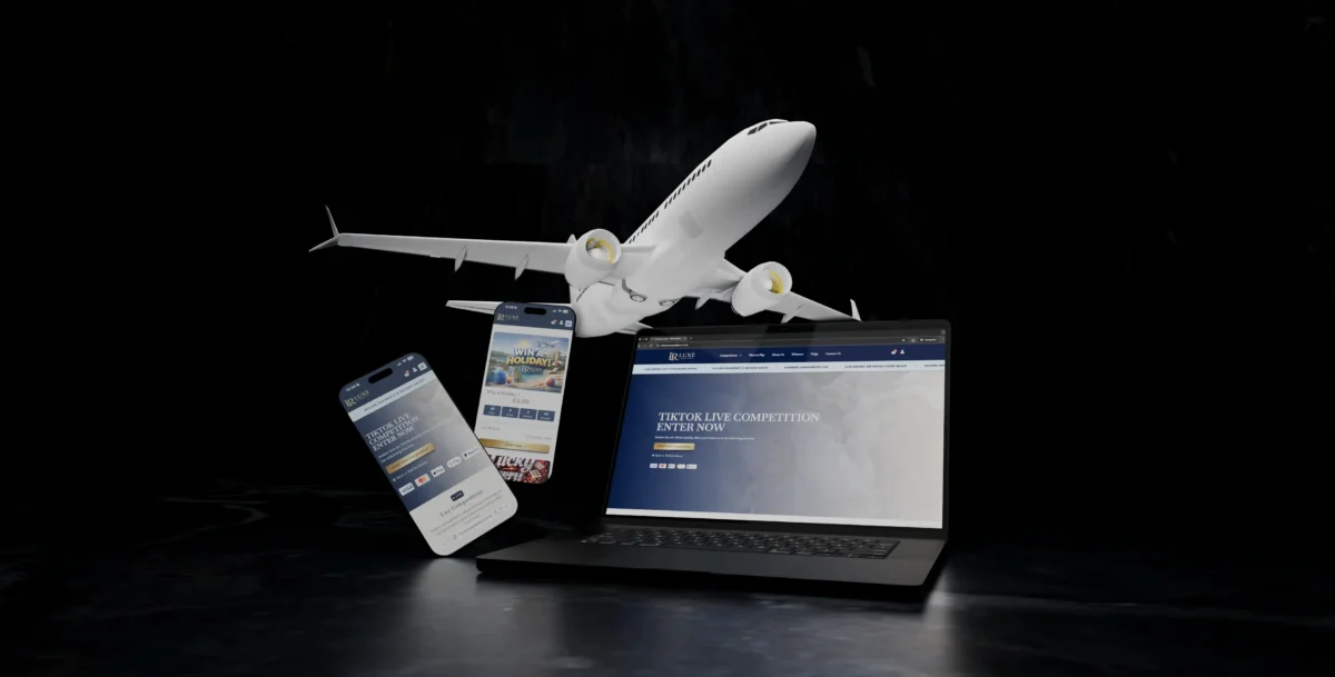 LR Luxe Competitions website built by Nera Marketing, generating £30,000 in first month