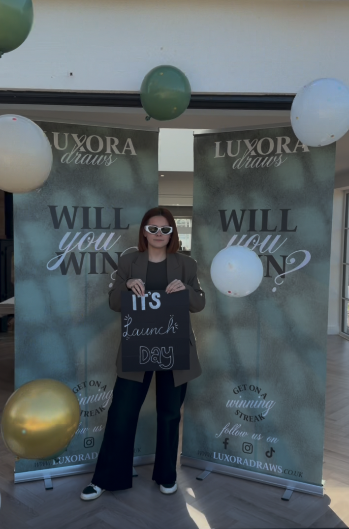 Luxora Draws competition website homepage